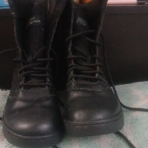 Women's Black Lace-Up Boots